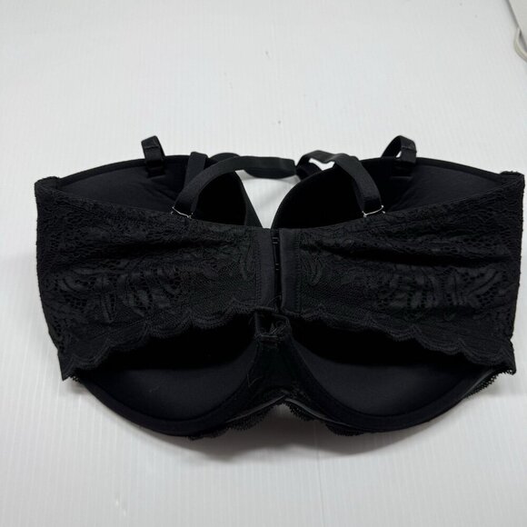 Felina  Bra Women's Black Convertible Underwire Strap Padded Push Up Size 40DDD - Picture 4 of 7